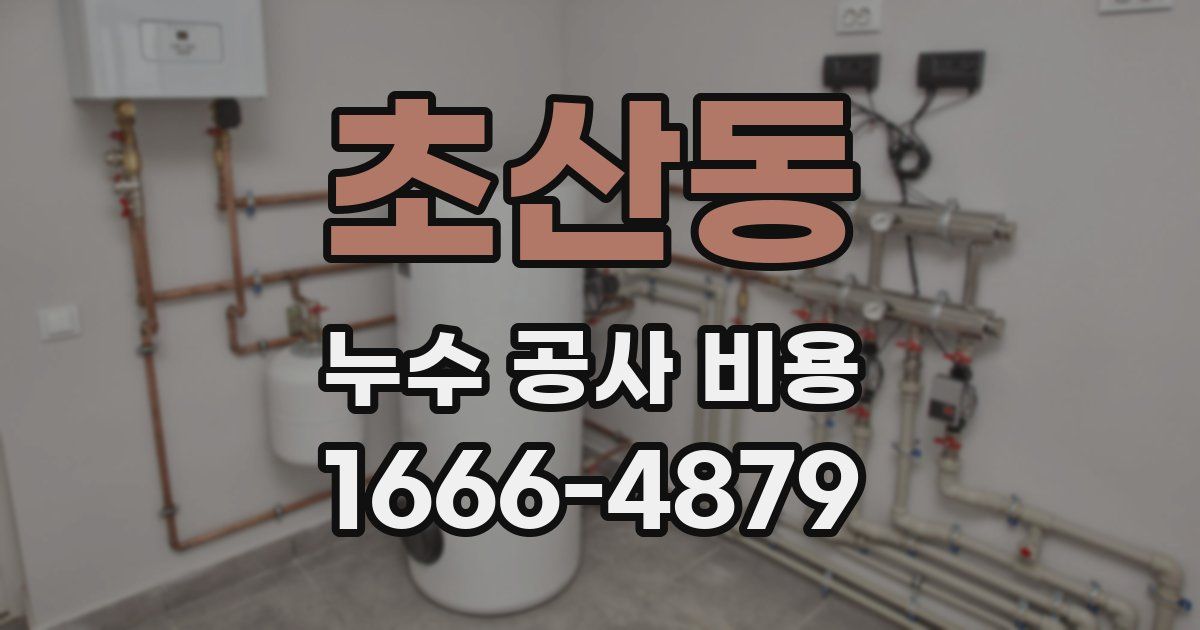 초산동 누수 공사 비용