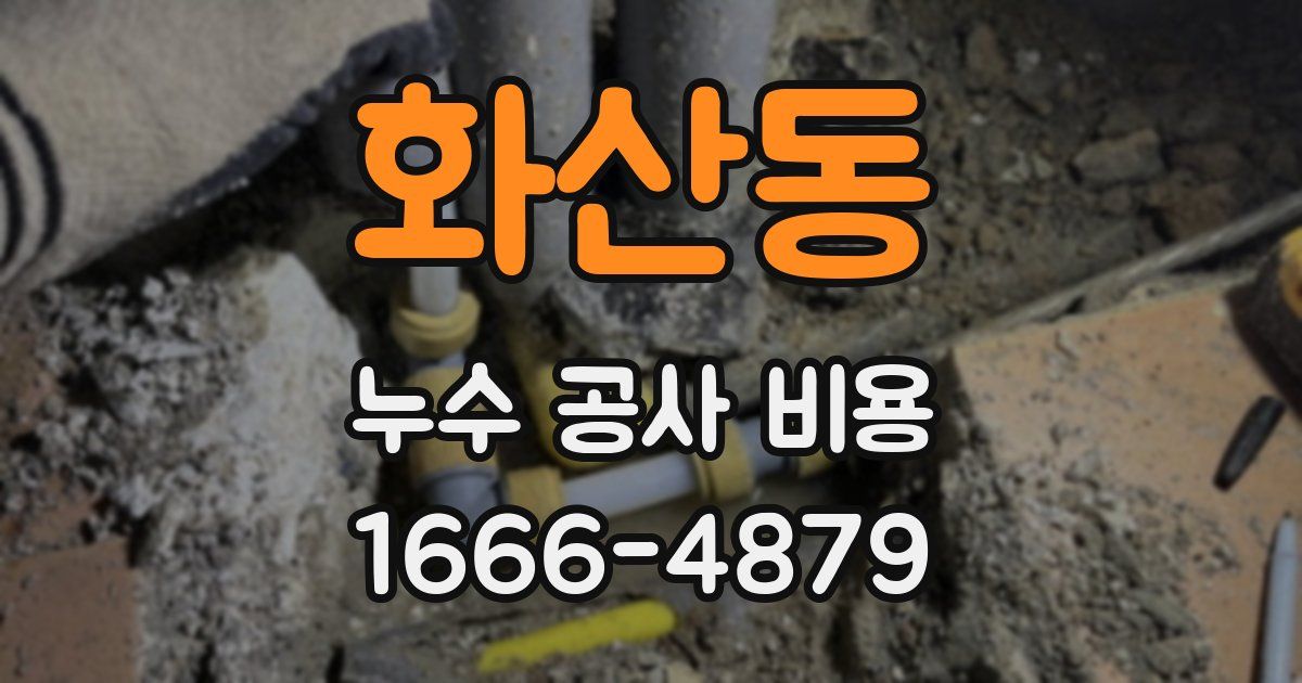 화산동 누수 공사 비용