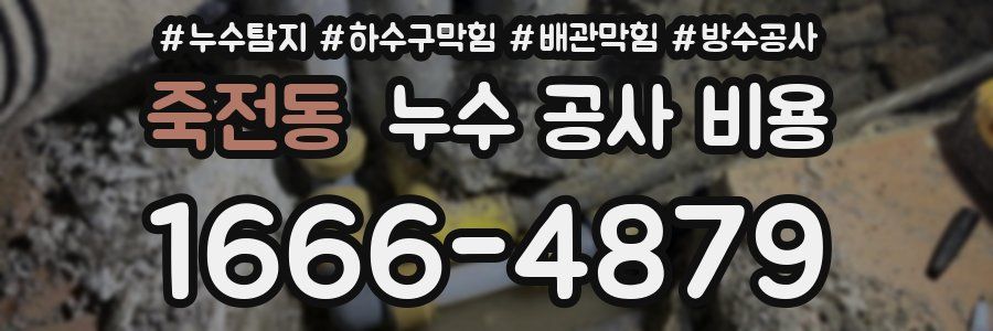 죽전동 누수 공사 비용