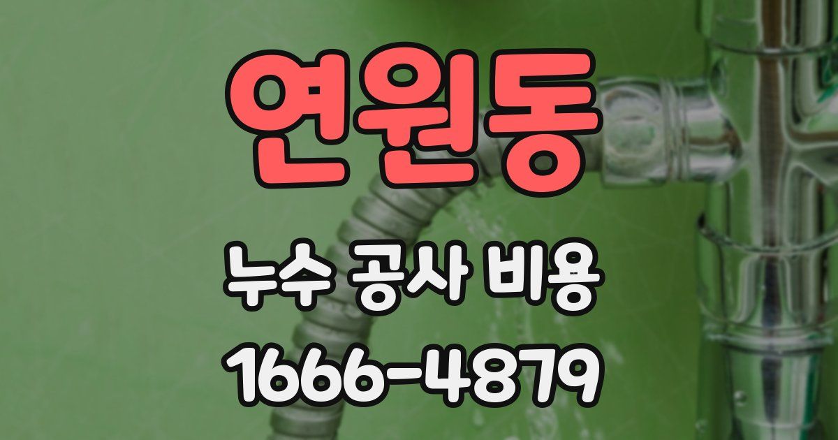 연원동 누수 공사 비용