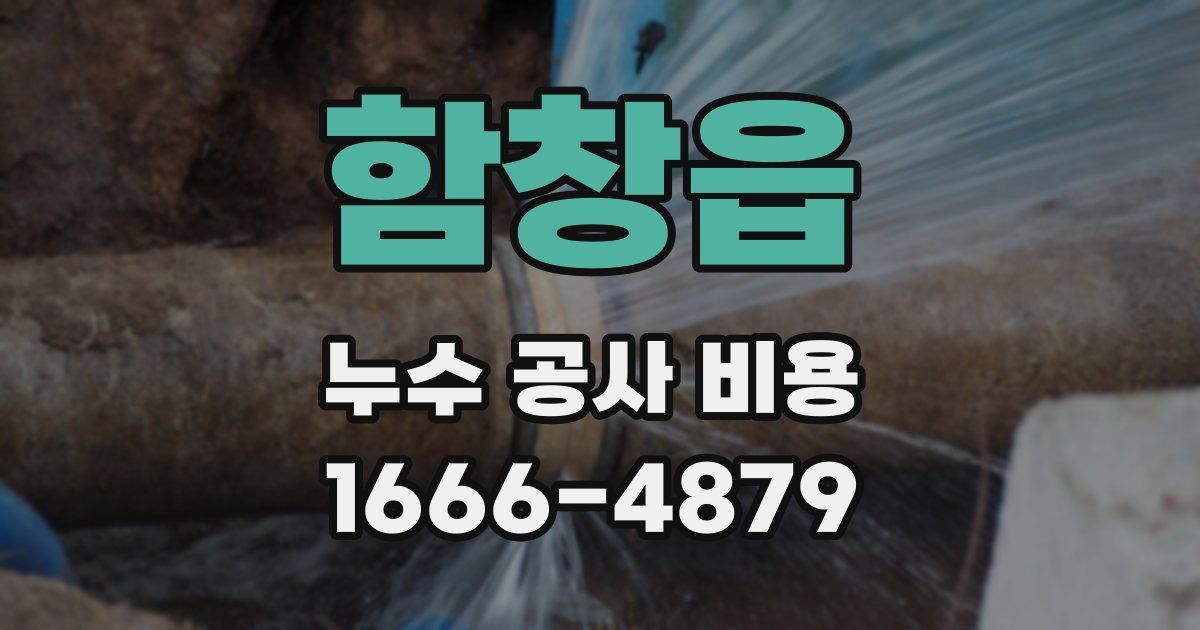 함창읍 누수 공사 비용