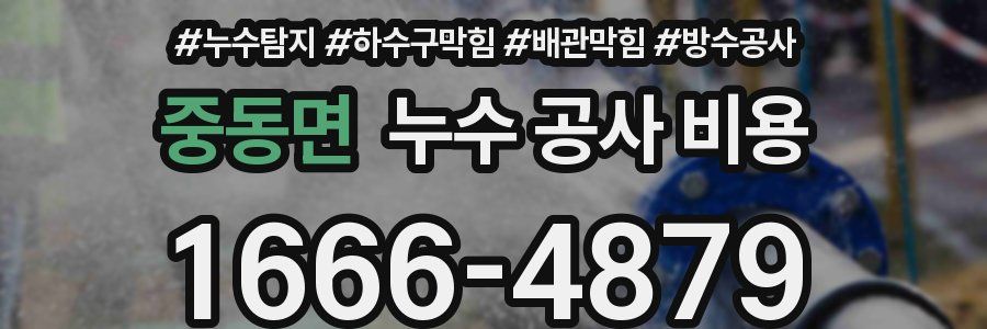 중동면 누수 공사 비용