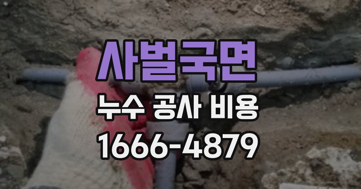 사벌국면 누수 공사 비용
