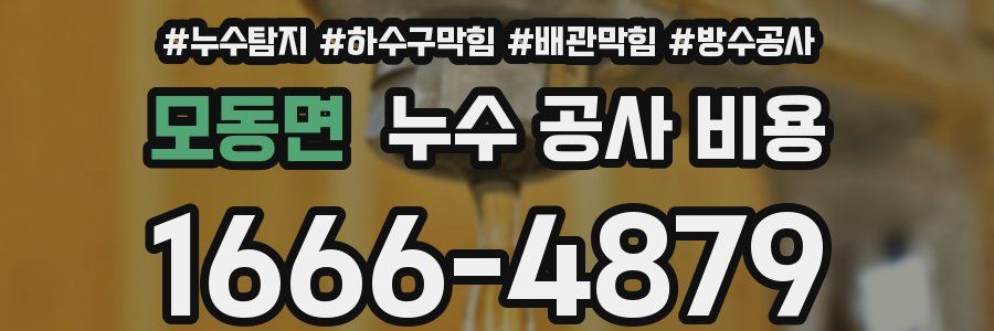 모동면 누수 공사 비용