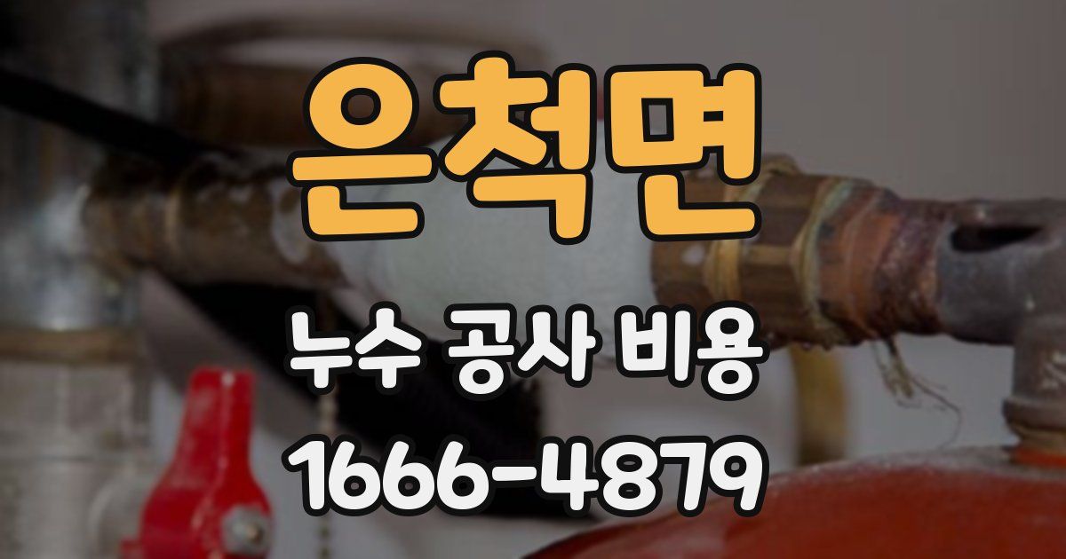 은척면 누수 공사 비용