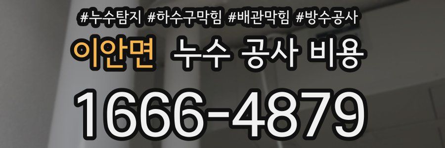 이안면 누수 공사 비용