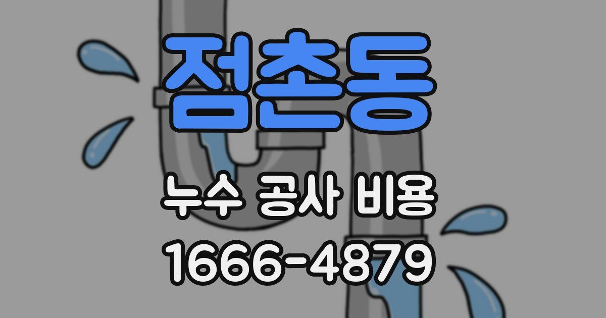 점촌동 누수 공사 비용