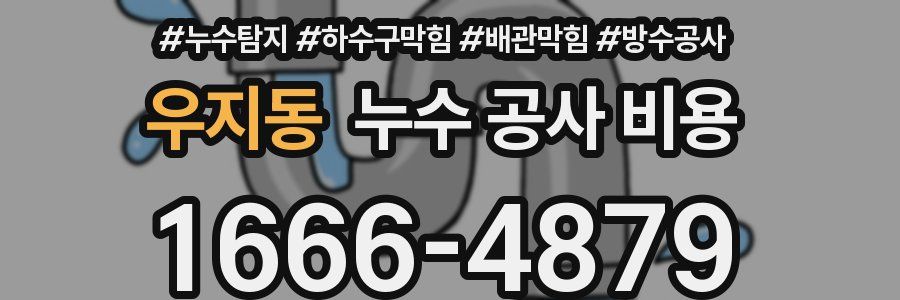 우지동 누수 공사 비용