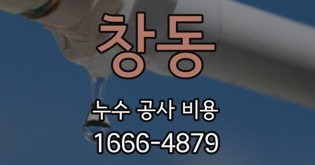 창동 누수 공사 비용
