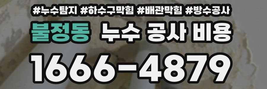 불정동 누수 공사 비용