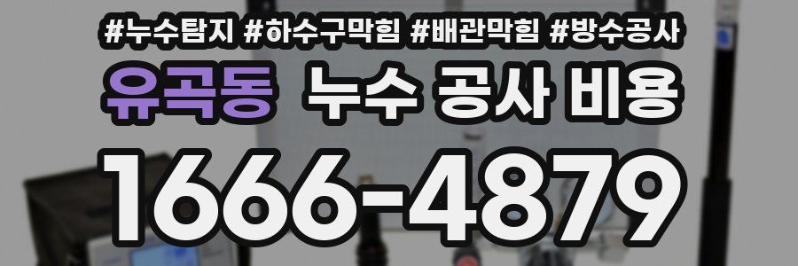 유곡동 누수 공사 비용