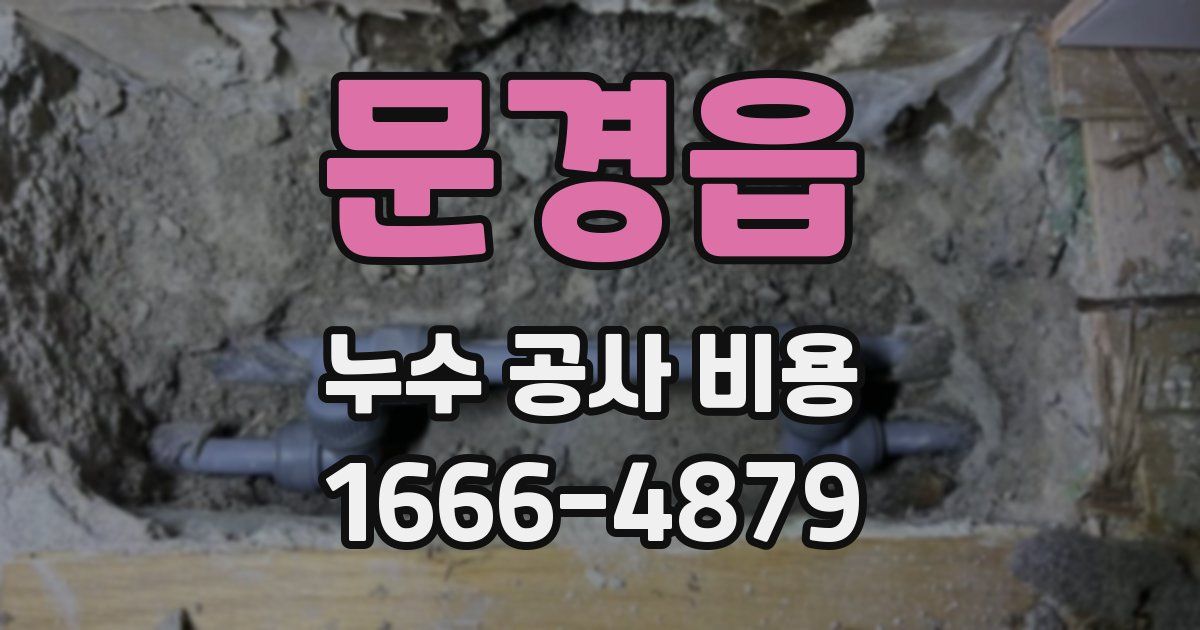 문경읍 누수 공사 비용