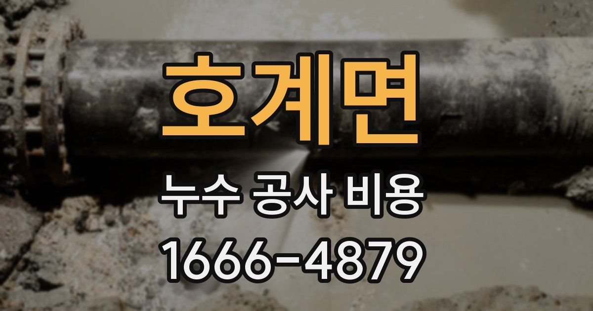 호계면 누수 공사 비용