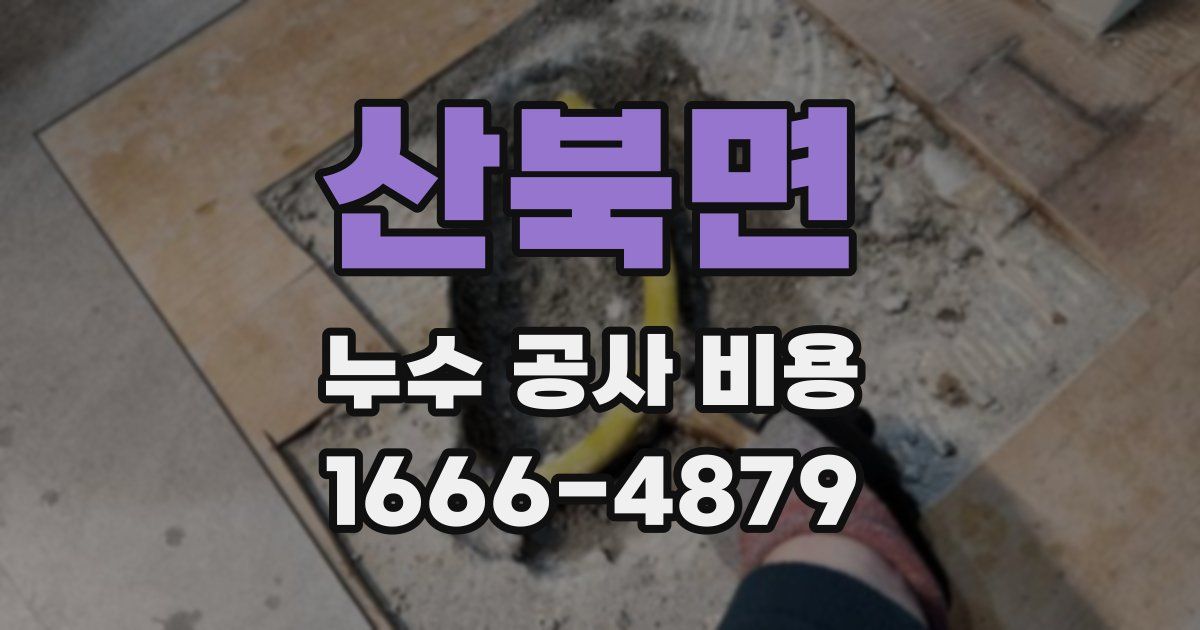 산북면 누수 공사 비용