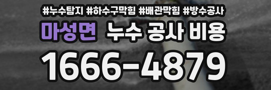마성면 누수 공사 비용