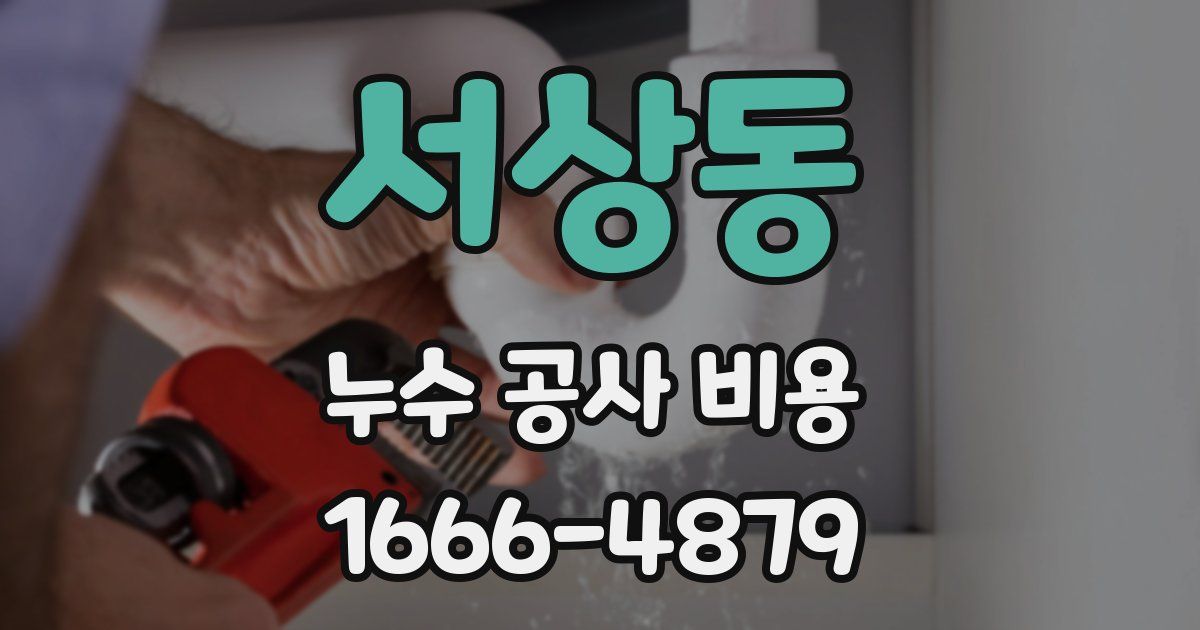 서상동 누수 공사 비용