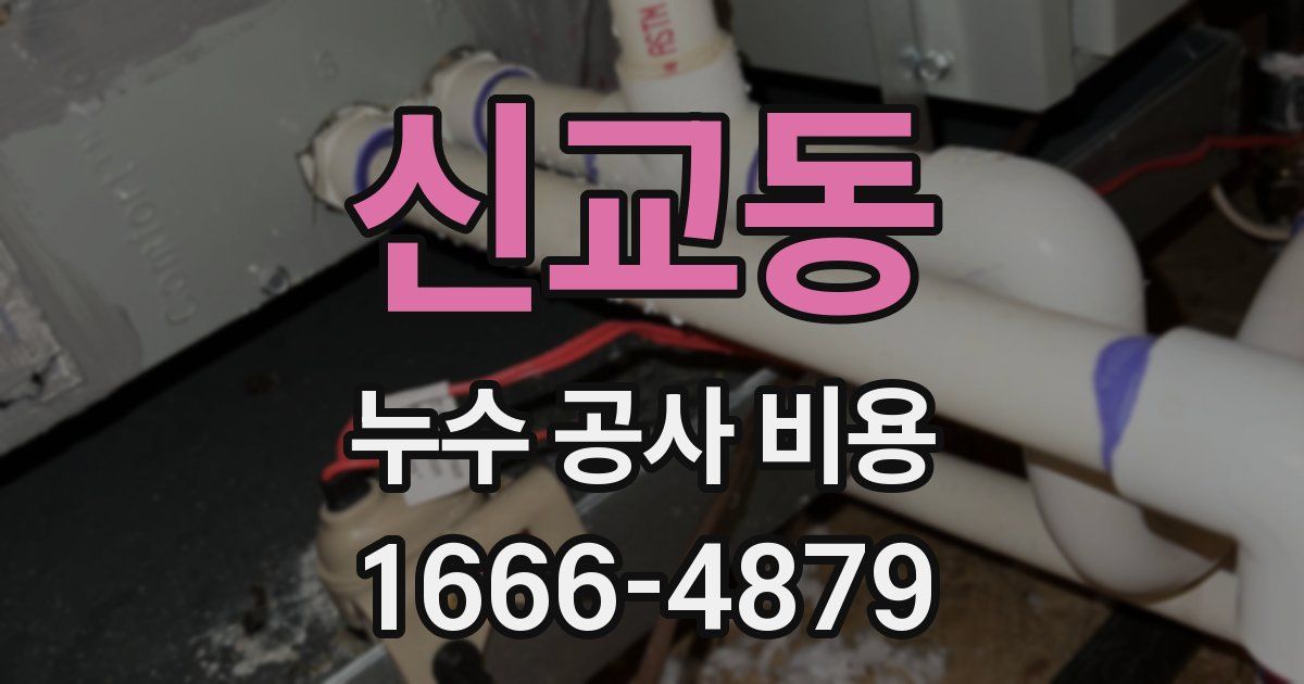 신교동 누수 공사 비용