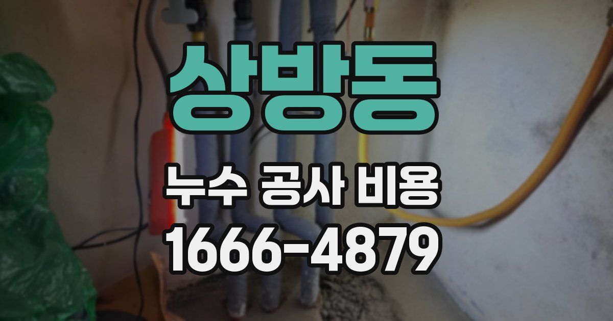 상방동 누수 공사 비용