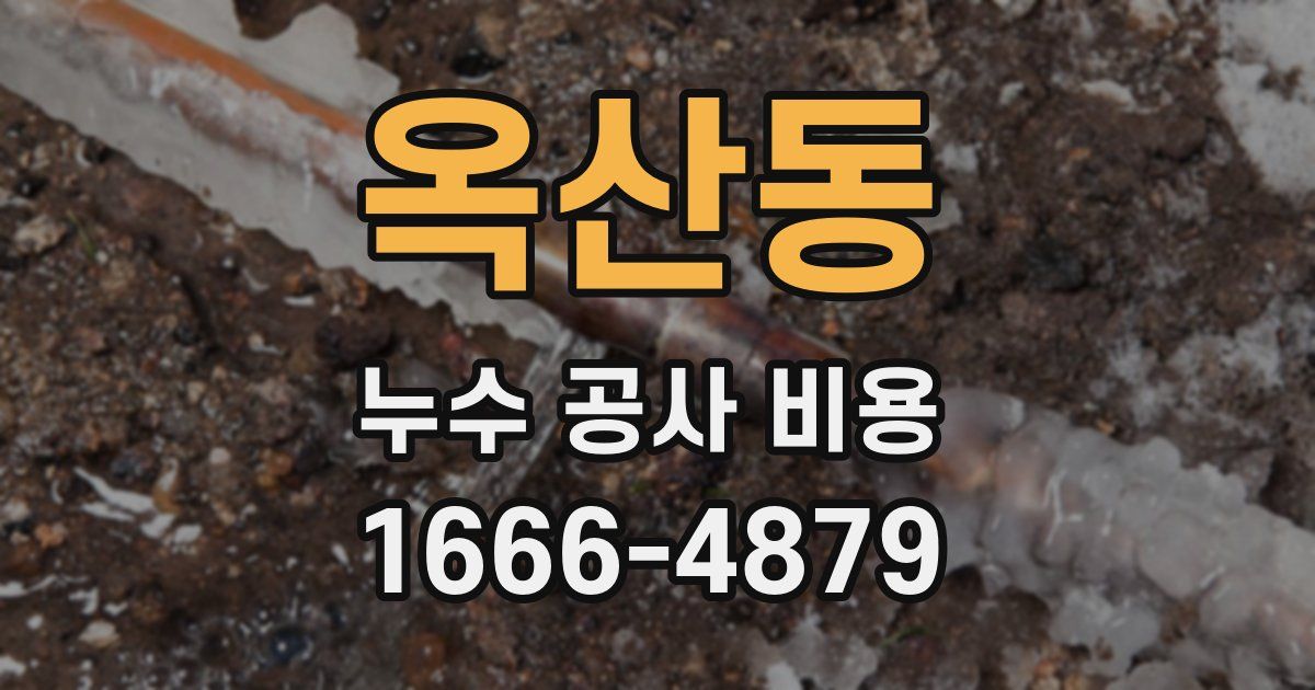 옥산동 누수 공사 비용