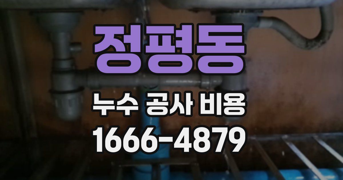 정평동 누수 공사 비용