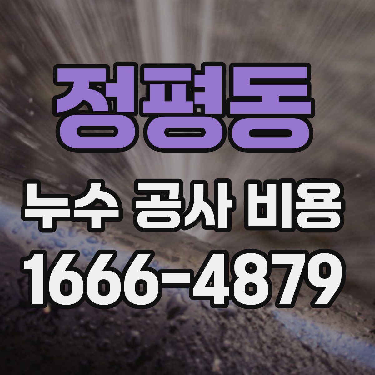 정평동 누수 공사 비용