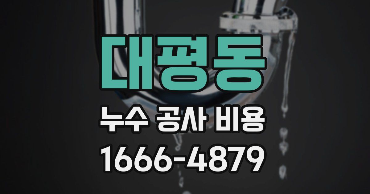 대평동 누수 공사 비용