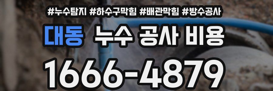대동 누수 공사 비용