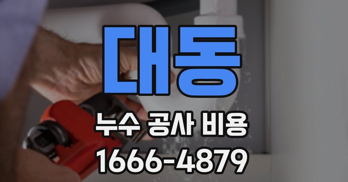 대동 누수 공사 비용