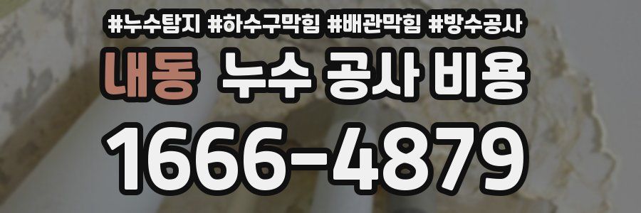 내동 누수 공사 비용