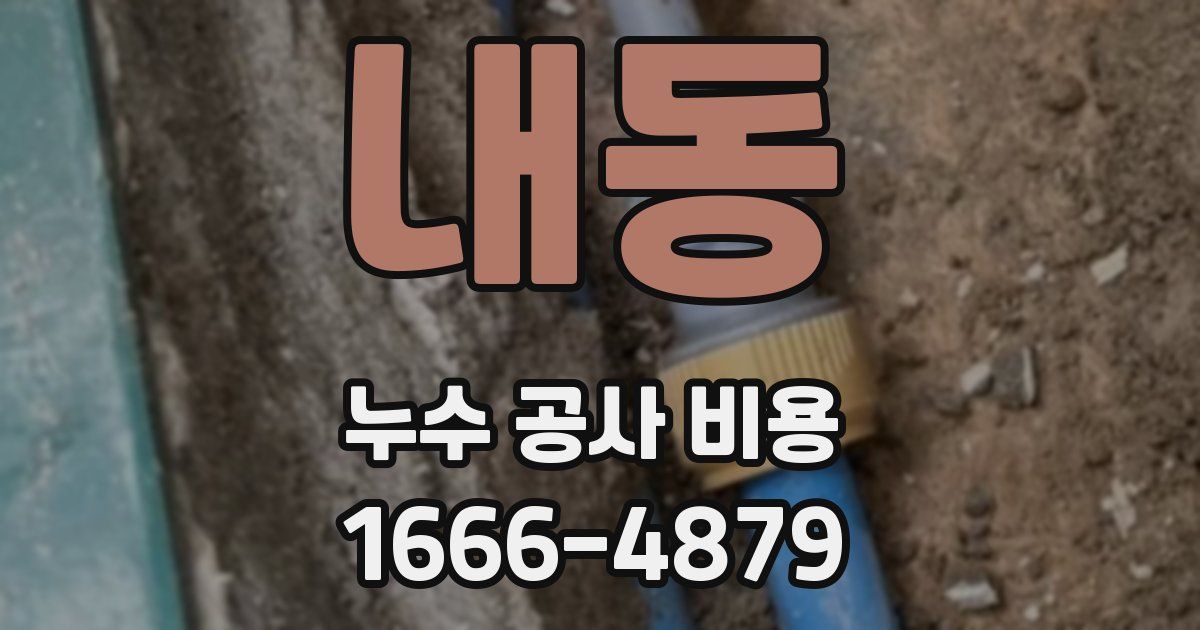 내동 누수 공사 비용