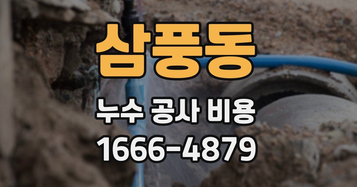 삼풍동 누수 공사 비용