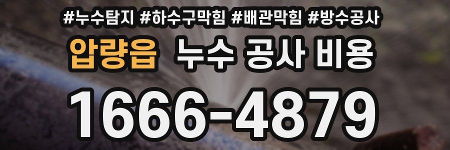 압량읍 누수 공사 비용