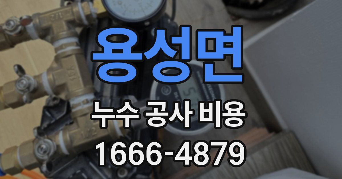 용성면 누수 공사 비용