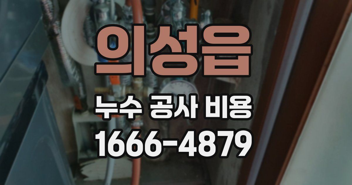 의성읍 누수 공사 비용