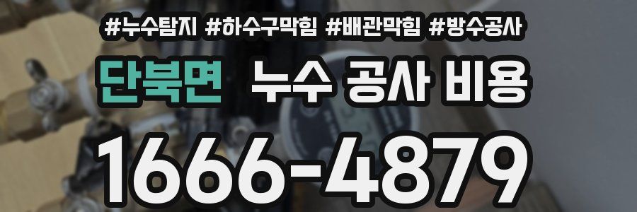 단북면 누수 공사 비용