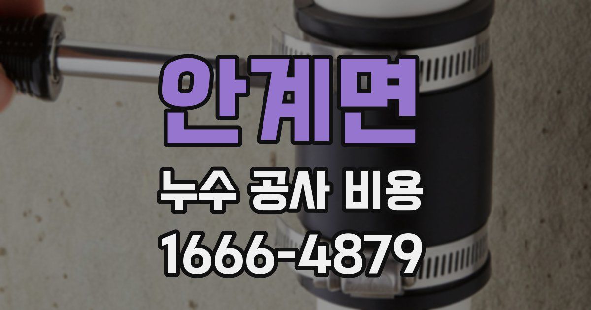 안계면 누수 공사 비용