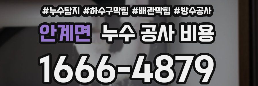 안계면 누수 공사 비용