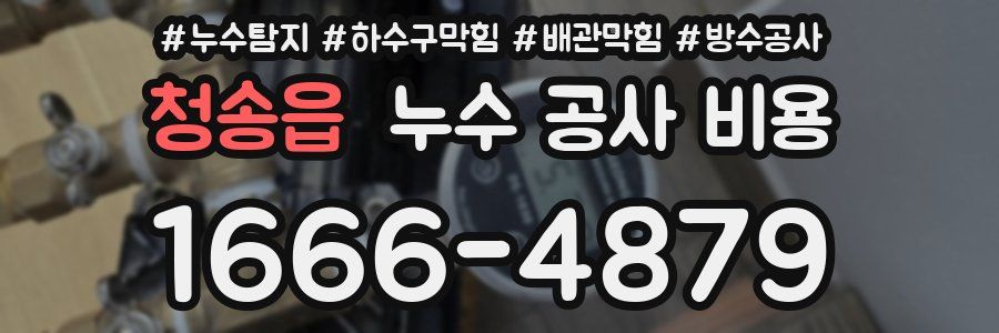 청송읍 누수 공사 비용