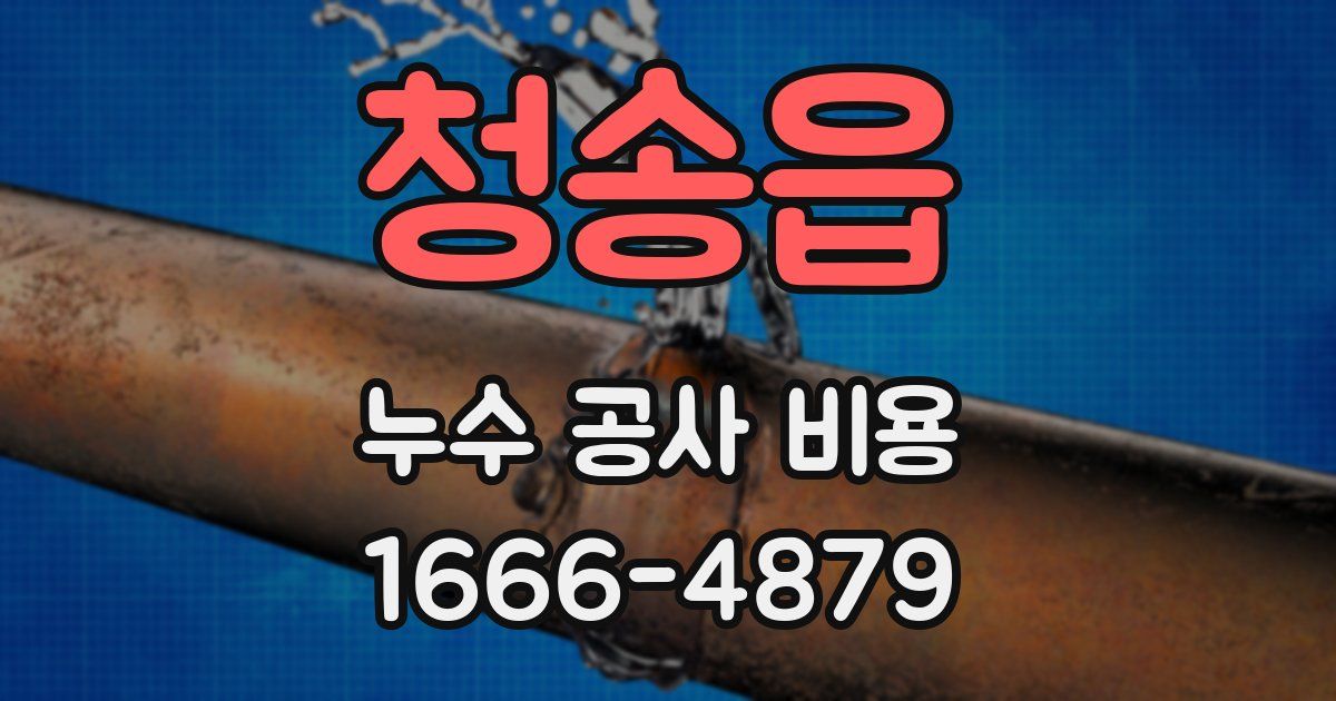 청송읍 누수 공사 비용