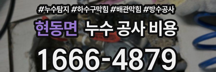 현동면 누수 공사 비용