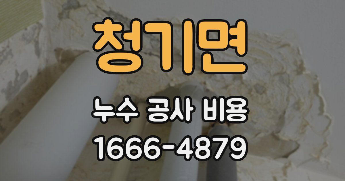 청기면 누수 공사 비용