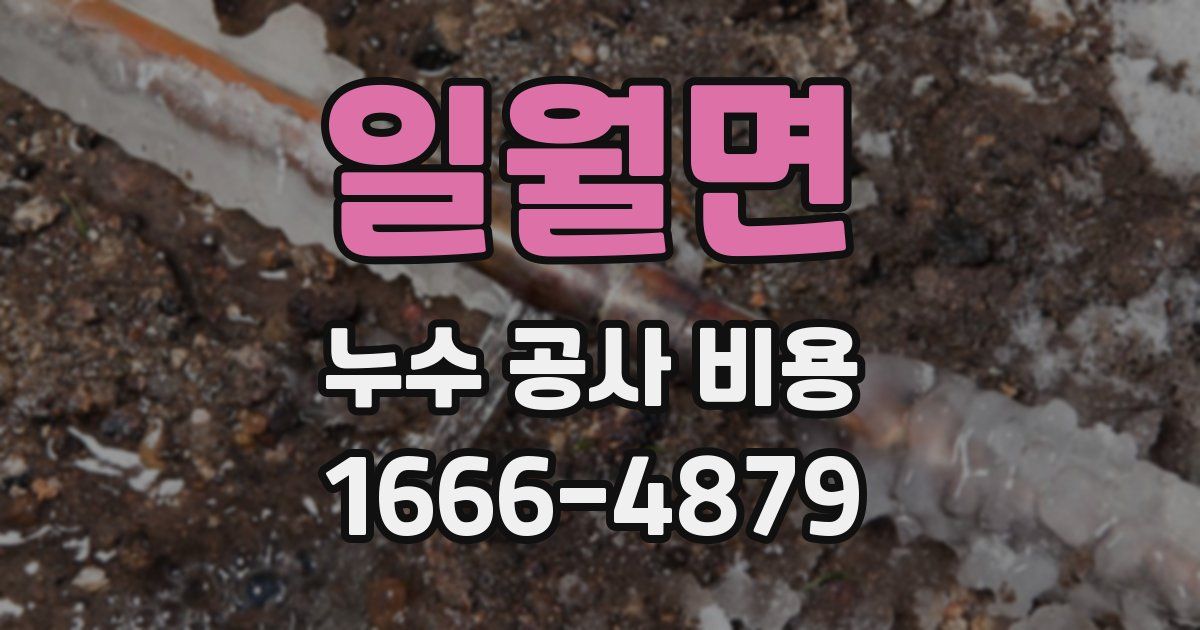 일월면 누수 공사 비용