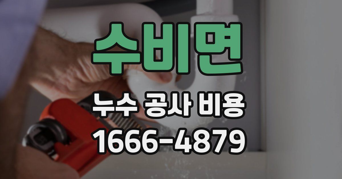 수비면 누수 공사 비용