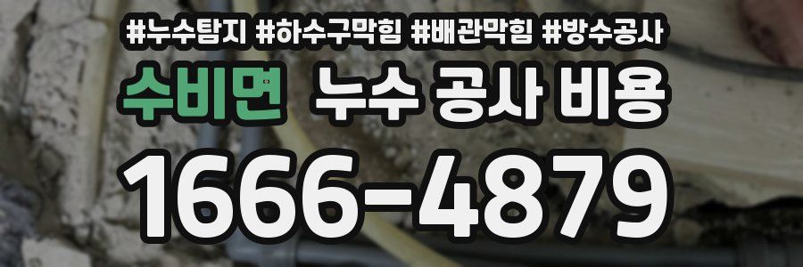 수비면 누수 공사 비용