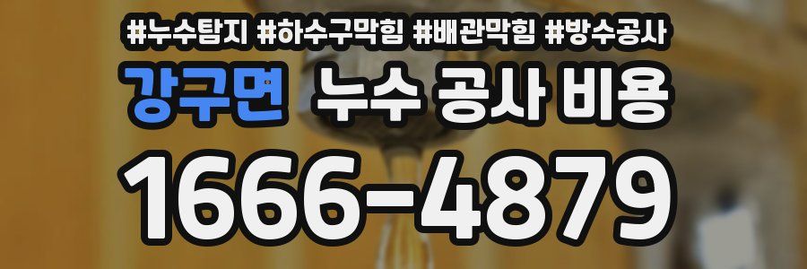 강구면 누수 공사 비용