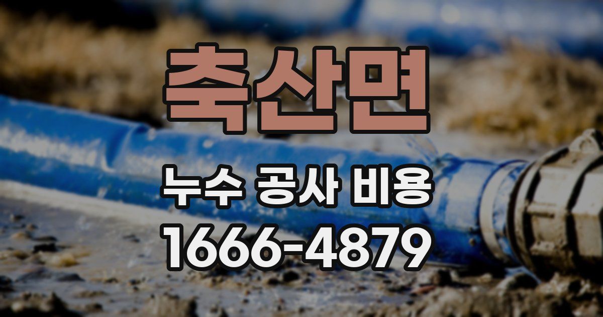 축산면 누수 공사 비용