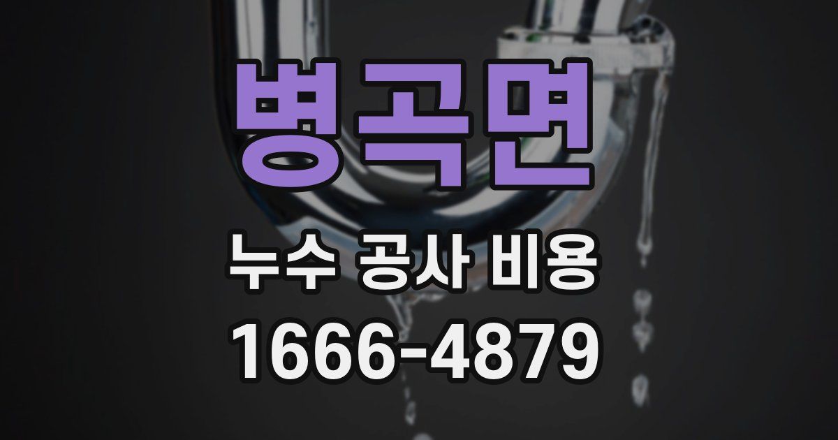 병곡면 누수 공사 비용