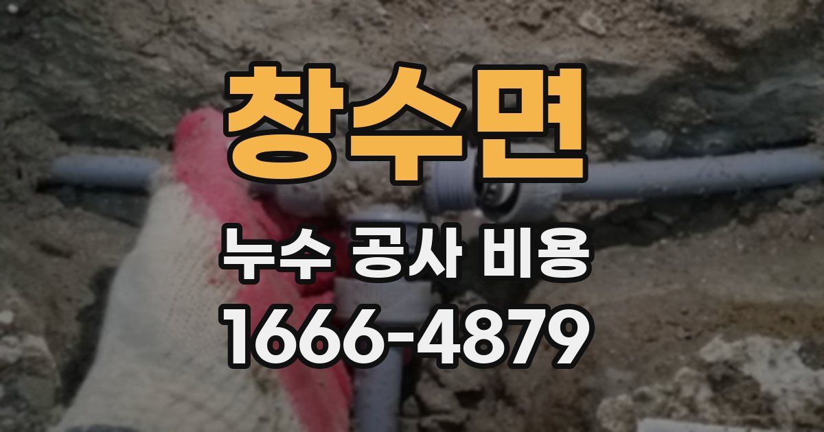 창수면 누수 공사 비용
