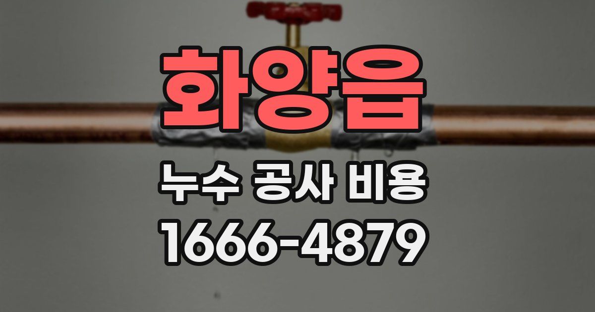 화양읍 누수 공사 비용