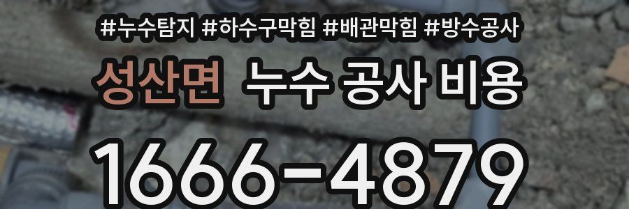 성산면 누수 공사 비용